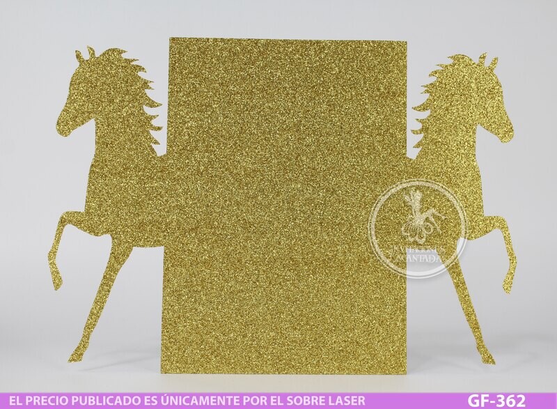DIY Sobre Corte Laser GF-362 Caballos