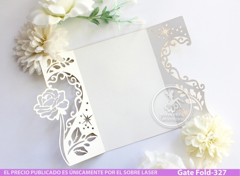 DIY Sobre Corte Laser GF-327 Bella y Bestia