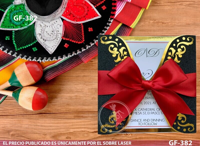 DIY Sobre Corte Laser DIY GF-382 Charro Mariachi