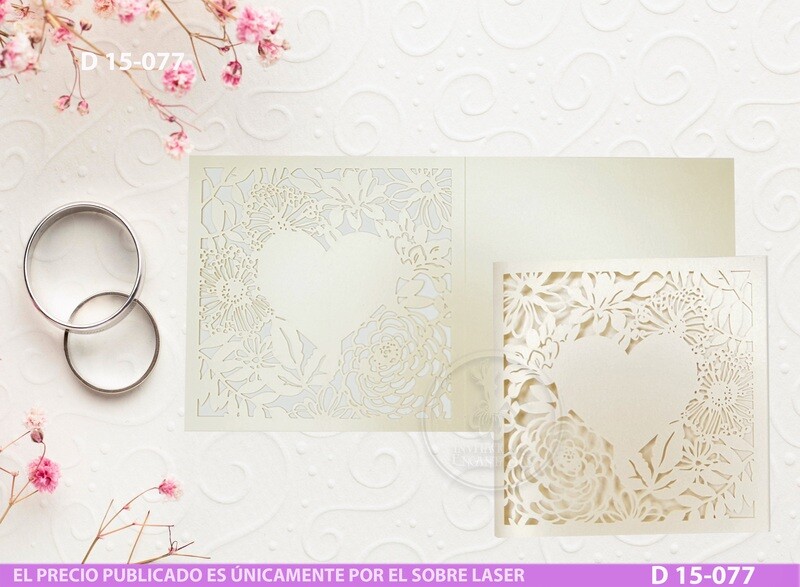 DIY Sobre Corte Laser D 15-077 Floral