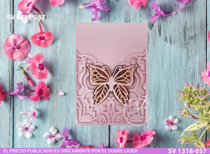 DIY Sobre Corte Laser SV 1318-57 Mariposas