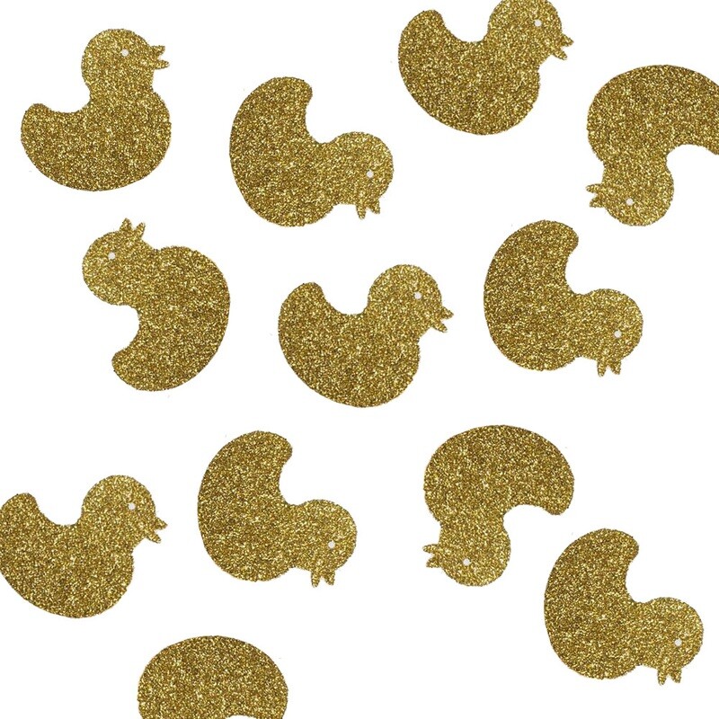 50 Bebe Patito decoración Invitaciones Glitter