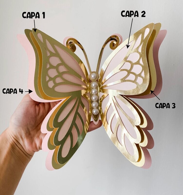 10 Mariposas Gigantes Decoracion 32x34cm