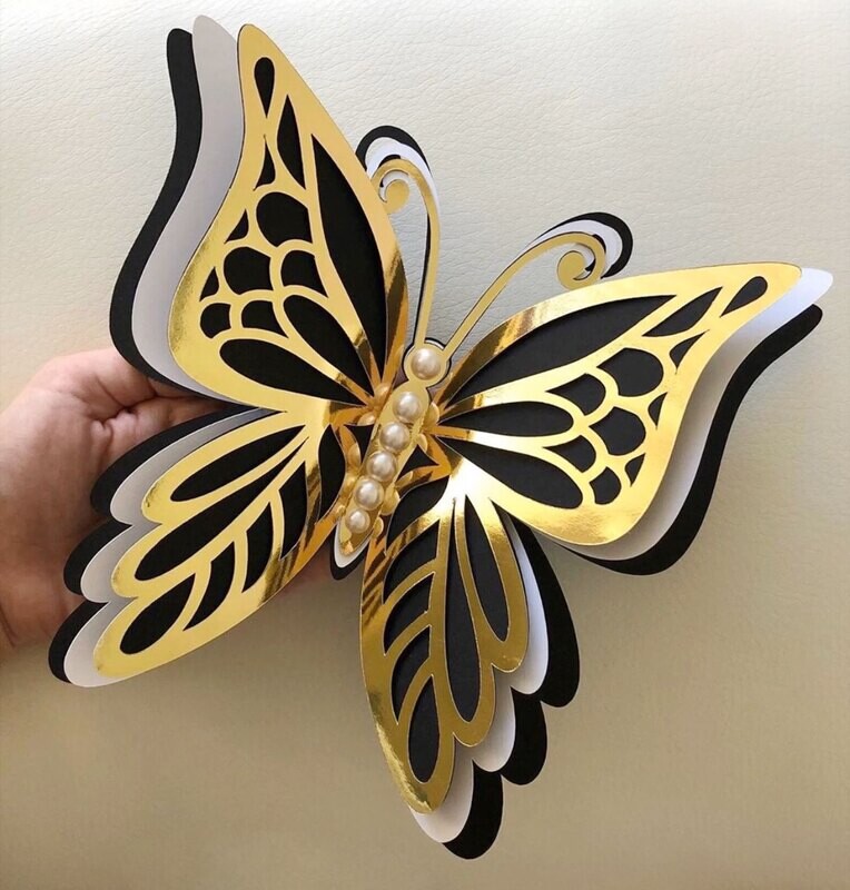 10 Mariposas Gigantes Decoracion 32x34cm