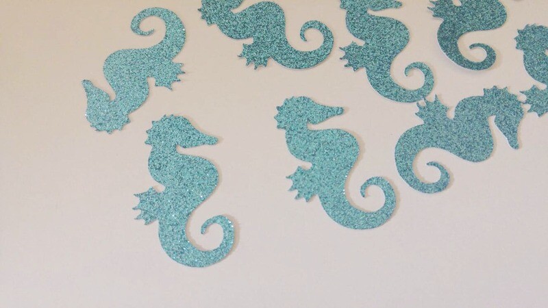50 Figuras Decoración - Caballito Mar 01 - 7x4cm