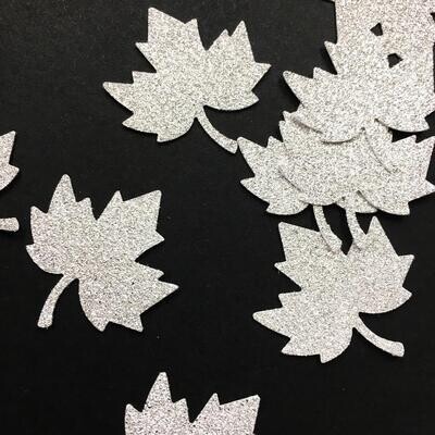 50 decoración Invitaciones Glitter Hoja de Maple
