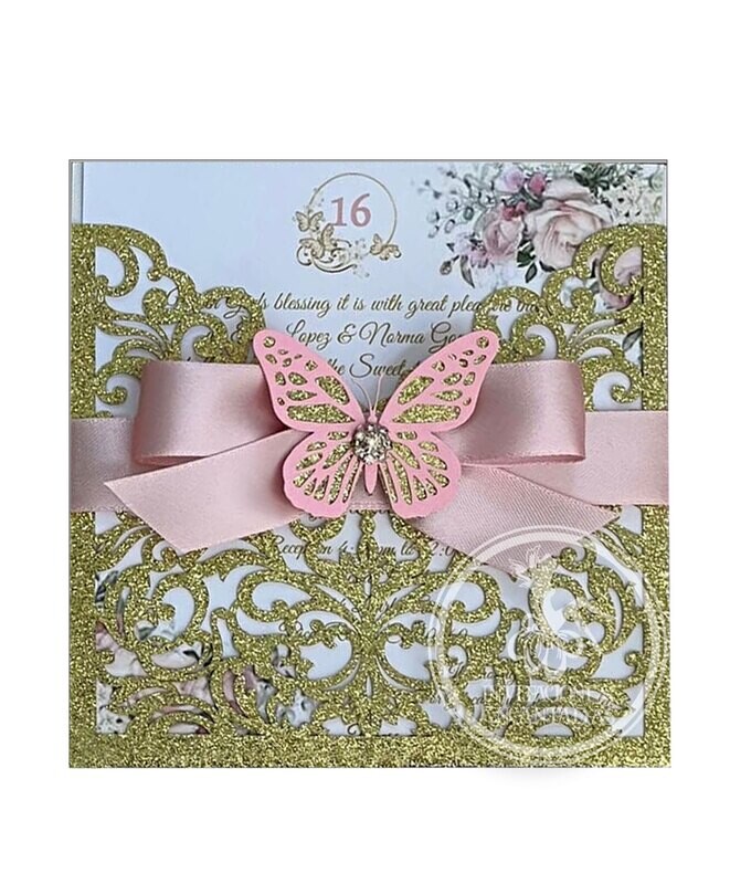 50 Figuras Decoración - Mariposa 04 - 5x5.5cm