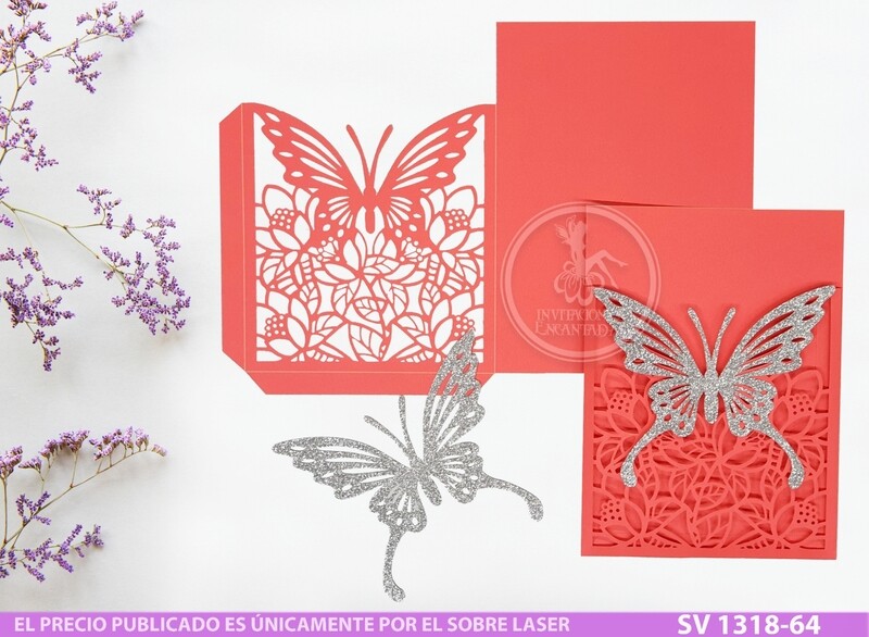 DIY Sobre Corte Laser SV 1318-64 Mariposas