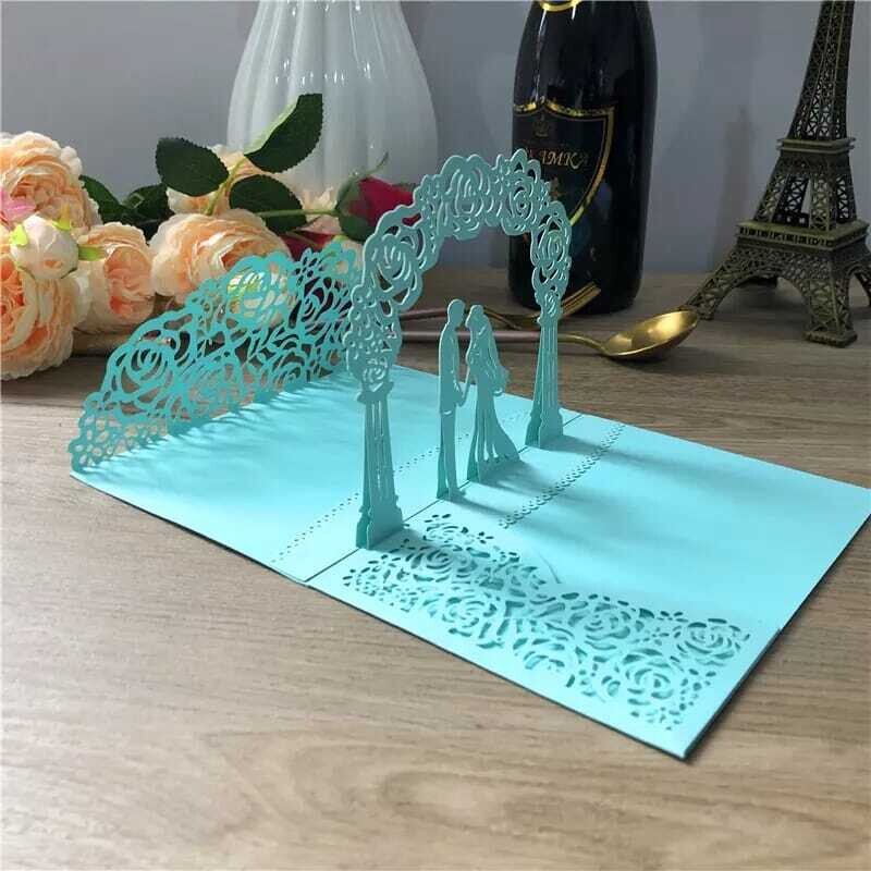 DIY Sobre Corte Laser Trifold V 1318-002 POP UP