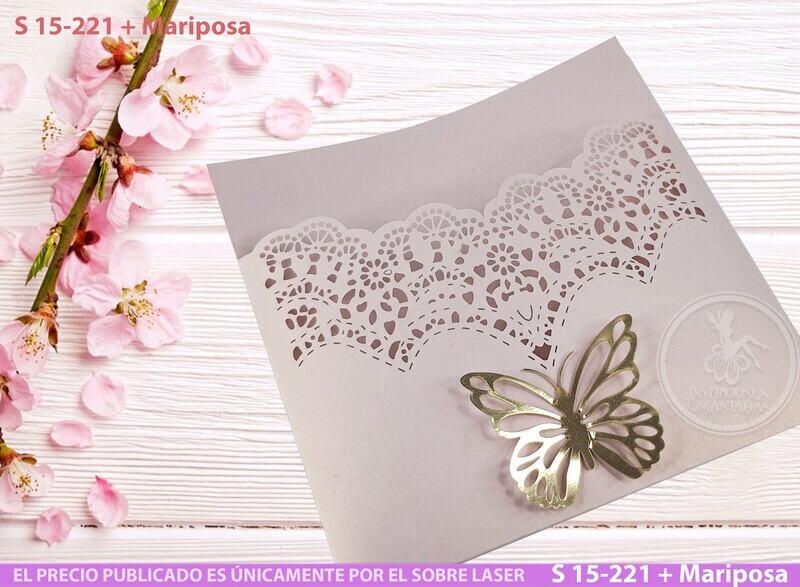DIY Sobre Corte Laser S 15-221 + Mariposa