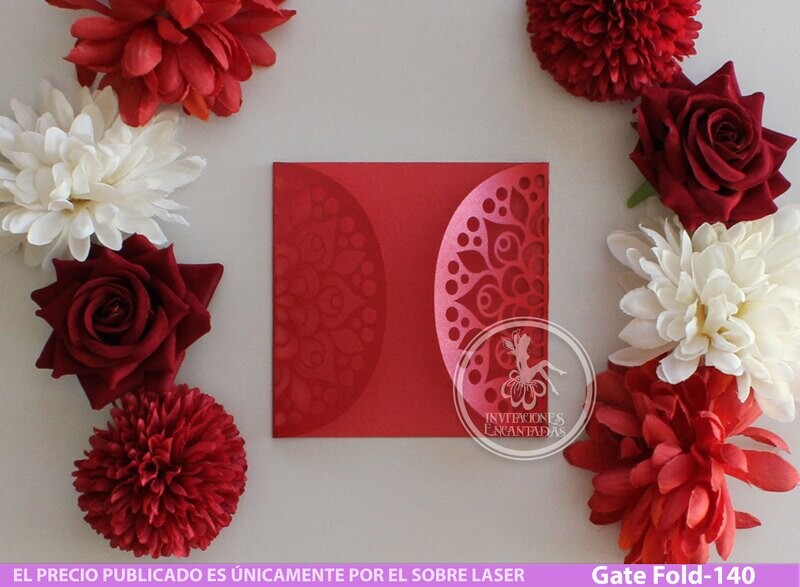 DIY Sobre Corte Laser  GF-140 Flores