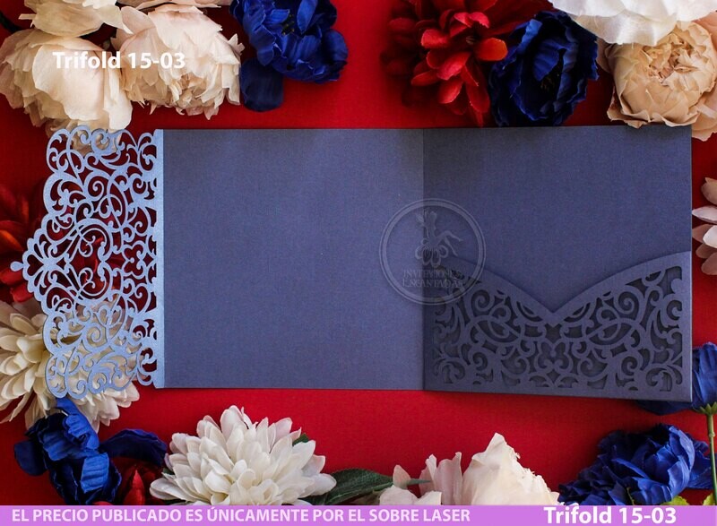 DIY Sobre Corte Laser Trifold 15-003