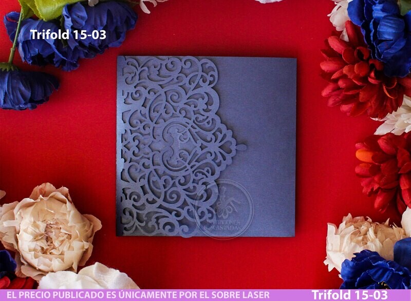 DIY Sobre Corte Laser Trifold 15-003