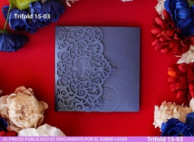 DIY Sobre Corte Laser Trifold 15-003