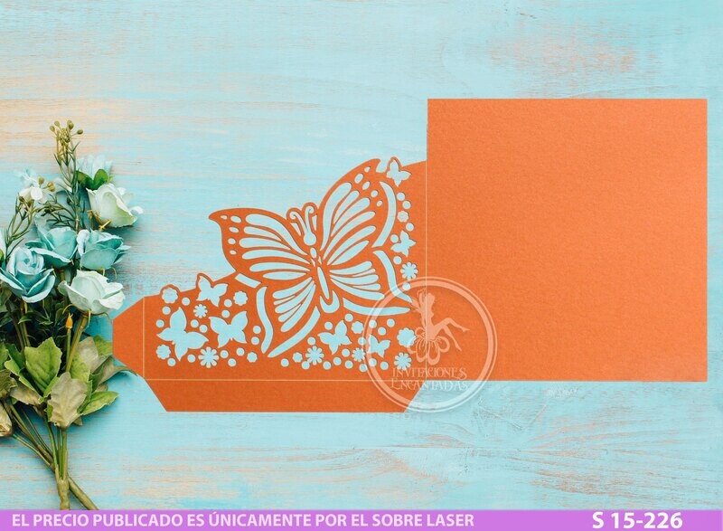 DIY Sobre Corte Laser S 15-226 Mariposas