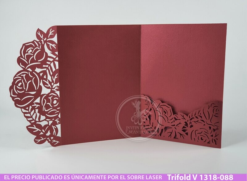 DIY Sobre Corte Laser Trifold  V 1318-088