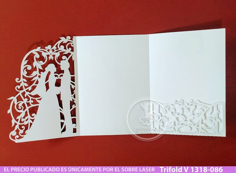 DIY Sobre Corte Laser Trifold V 1318-086