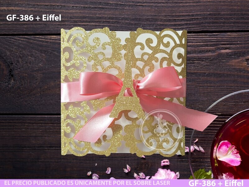 DIY Sobre Corte Laser GF-386 + torre eiffel