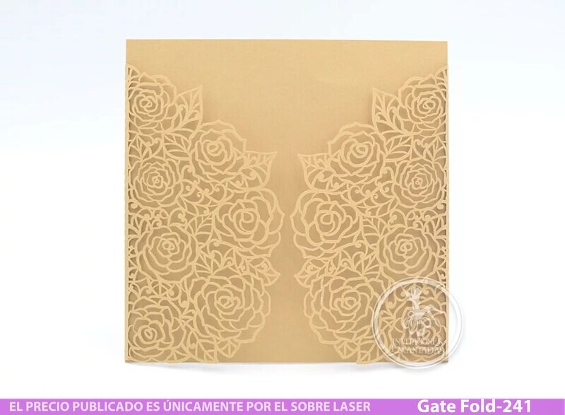 DIY Sobre Corte Laser GF-241 Rosas