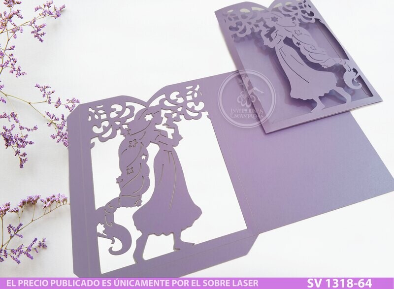 DIY Sobre Corte Laser SV 1318-65 Rapunzel