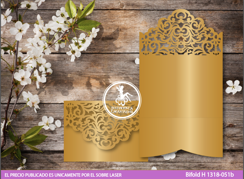 DIY Sobre Corte Laser Bifold H 1318-051B