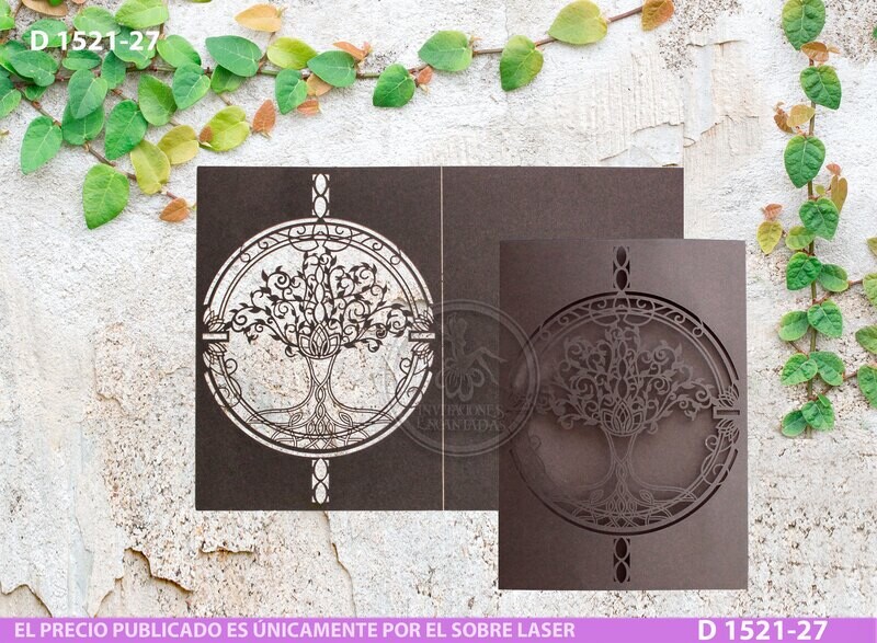 DIY Sobre Corte Laser D-1521-027 Arbol Celta