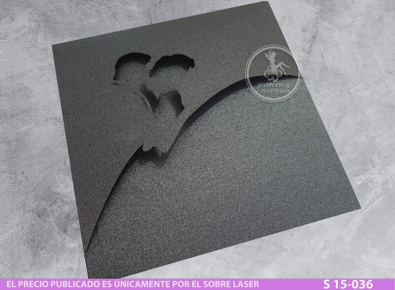 DIY Sobre Corte Laser  S 15-036 Boda Novios