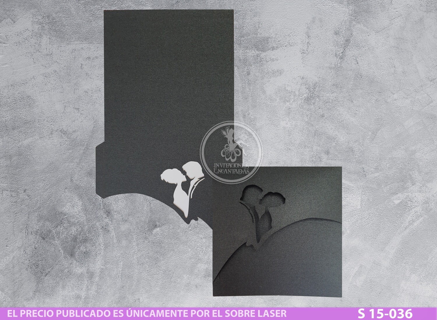 DIY Sobre Corte Laser  S 15-036 Boda Novios