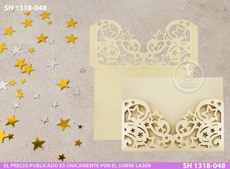 DIY Sobre Corte Laser  SH 1318-048 Estrellas