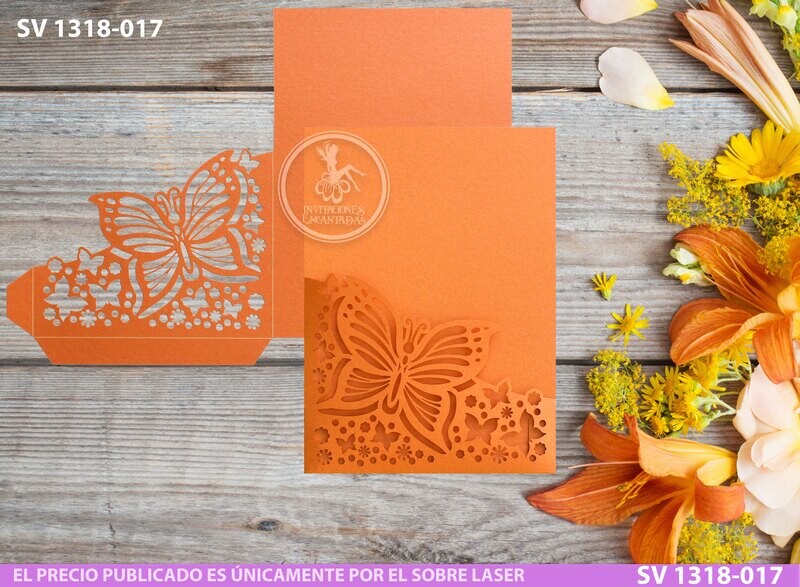 DIY Sobre Corte Laser SV 1318-17 Mariposas