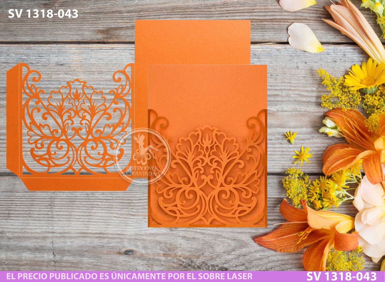 DIY Sobre Corte Laser SV 1318-43 Floral