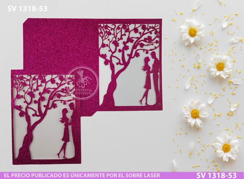 DIY Sobre Corte Laser SV 1318-53 Novios boda