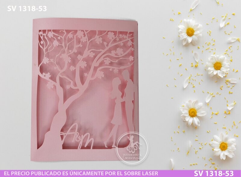 DIY Sobre Corte Laser SV 1318-53 Novios boda