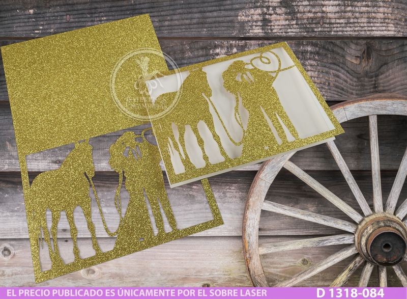 DIY Sobre Corte Laser DIY D 1318-084 Charra Vaquera