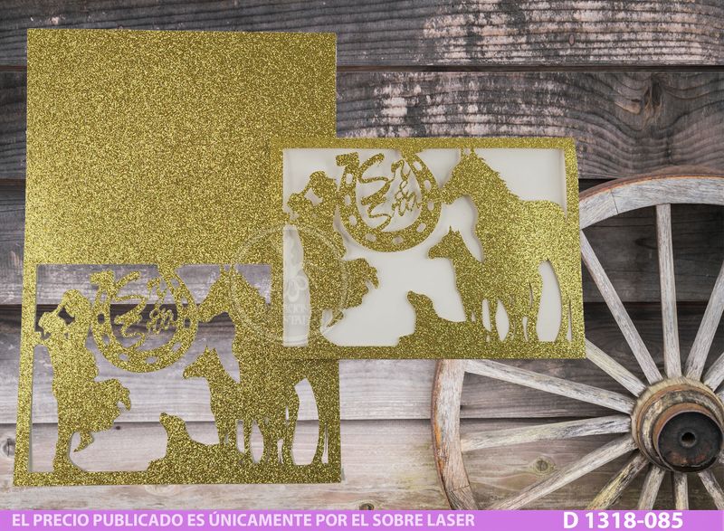 DIY Sobre Corte Laser DIY D 1318-085 Charra Vaquera