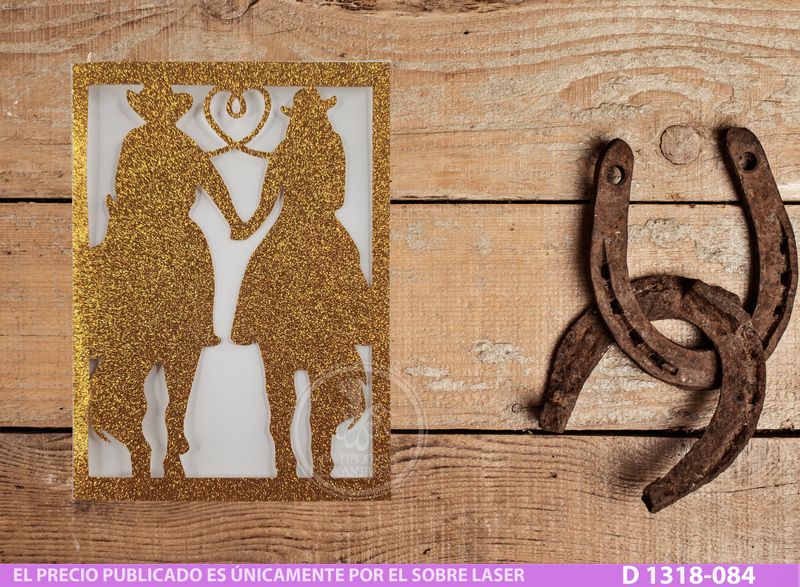 DIY Sobre Corte Laser DIY D 1318-083 Charras