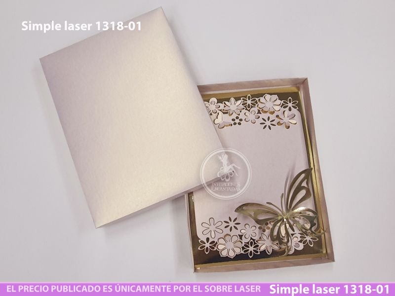 DIY Sobre Corte Laser Simple 1318-01 + Caja Mariposa