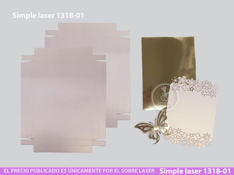 DIY Sobre Corte Laser Simple 1318-01 + Caja Mariposa