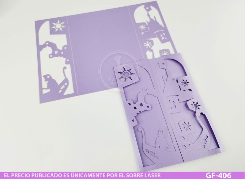 DIY Sobre Corte Laser GF-406 Rapunzel