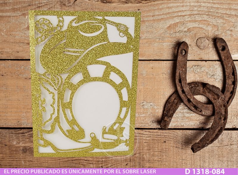 DIY Sobre Corte Laser DIY D 1318-088 Herradura Vaquera