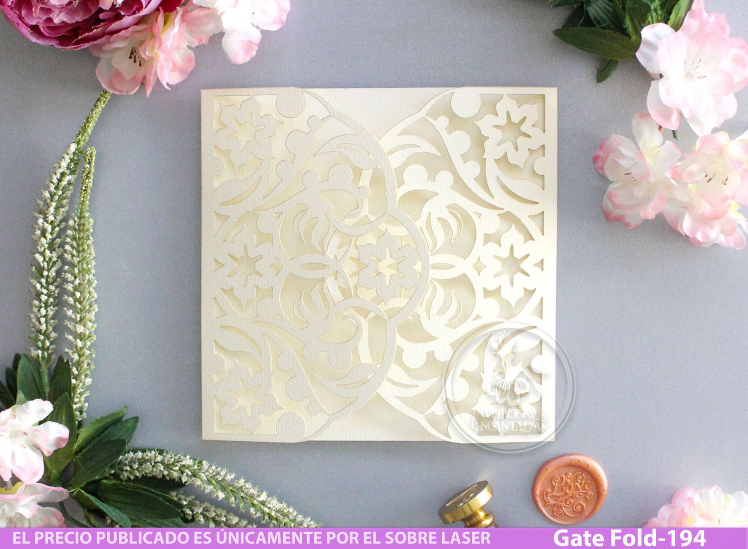 DIY Sobre Corte Laser GF-194 Flores