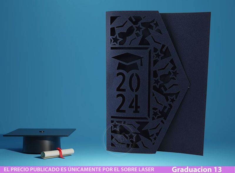 DIY Sobre Corte Laser Graduacion 13