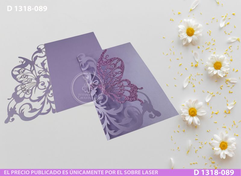 DIY Sobre Corte Laser D 1318-089 Mariposa