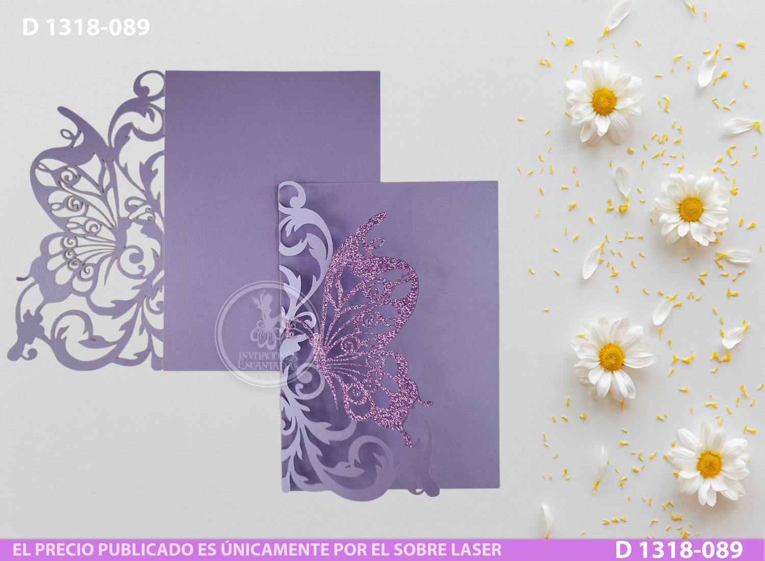 DIY Sobre Corte Laser D 1318-089 Mariposa