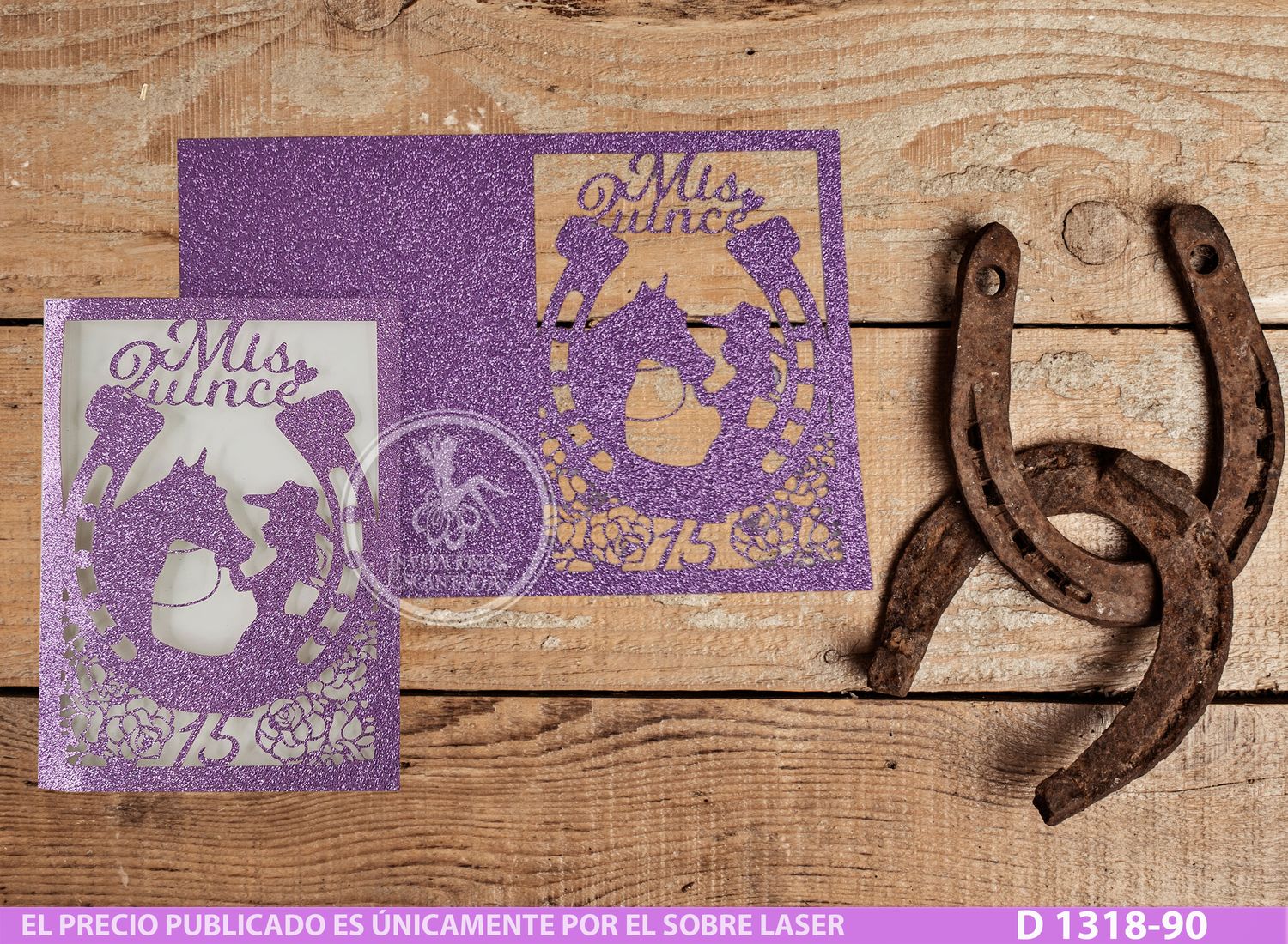 DIY Sobre Corte Laser DIY D 1318-090 Herradura Vaquera