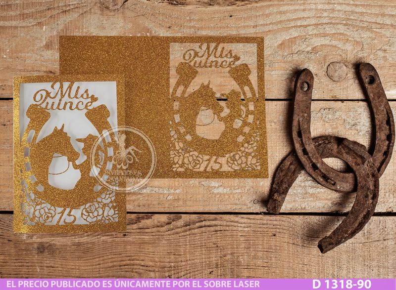 DIY Sobre Corte Laser DIY D 1318-090 Herradura Vaquera