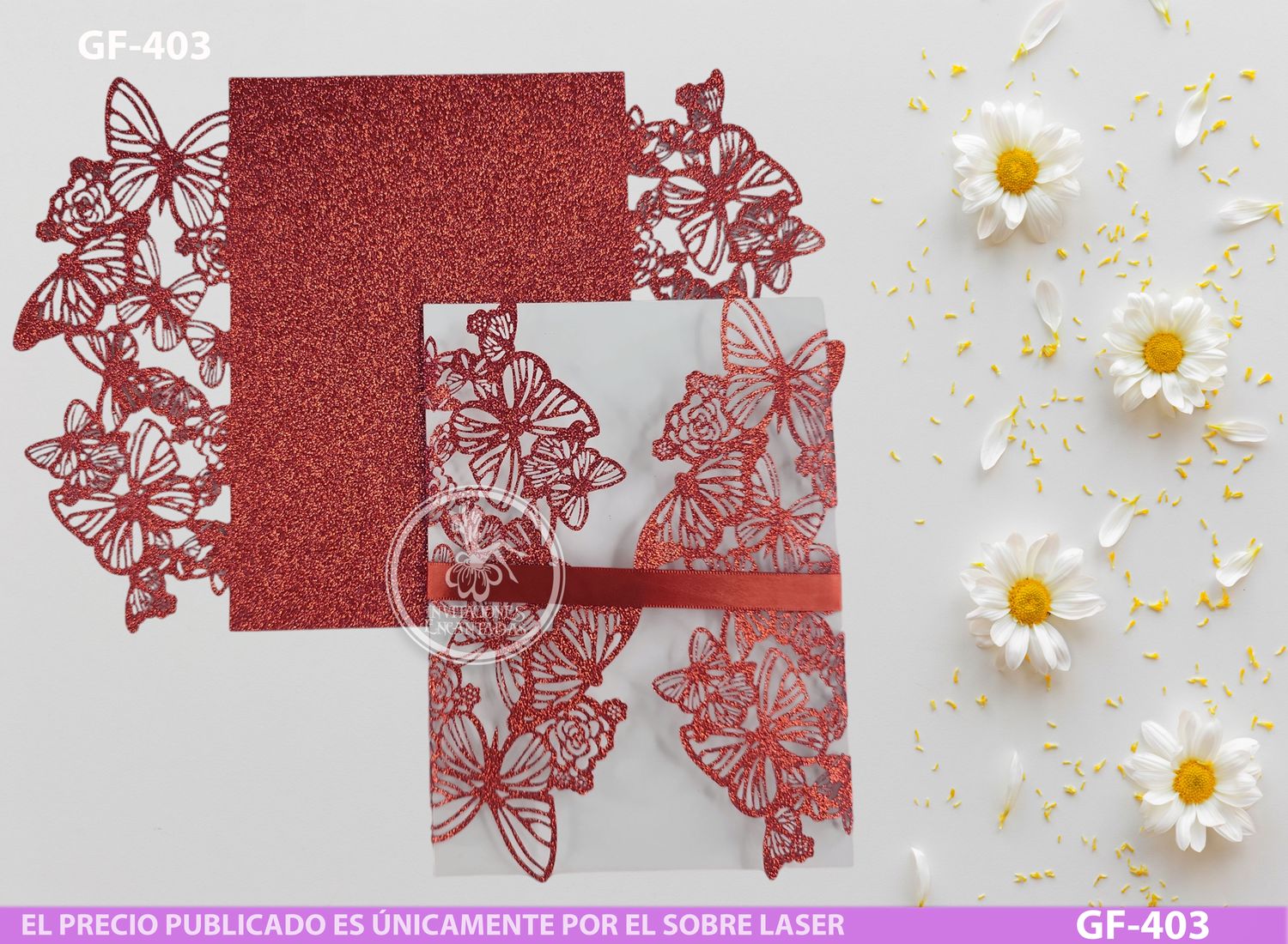 DIY Sobre Corte Laser GF-403 Mariposas