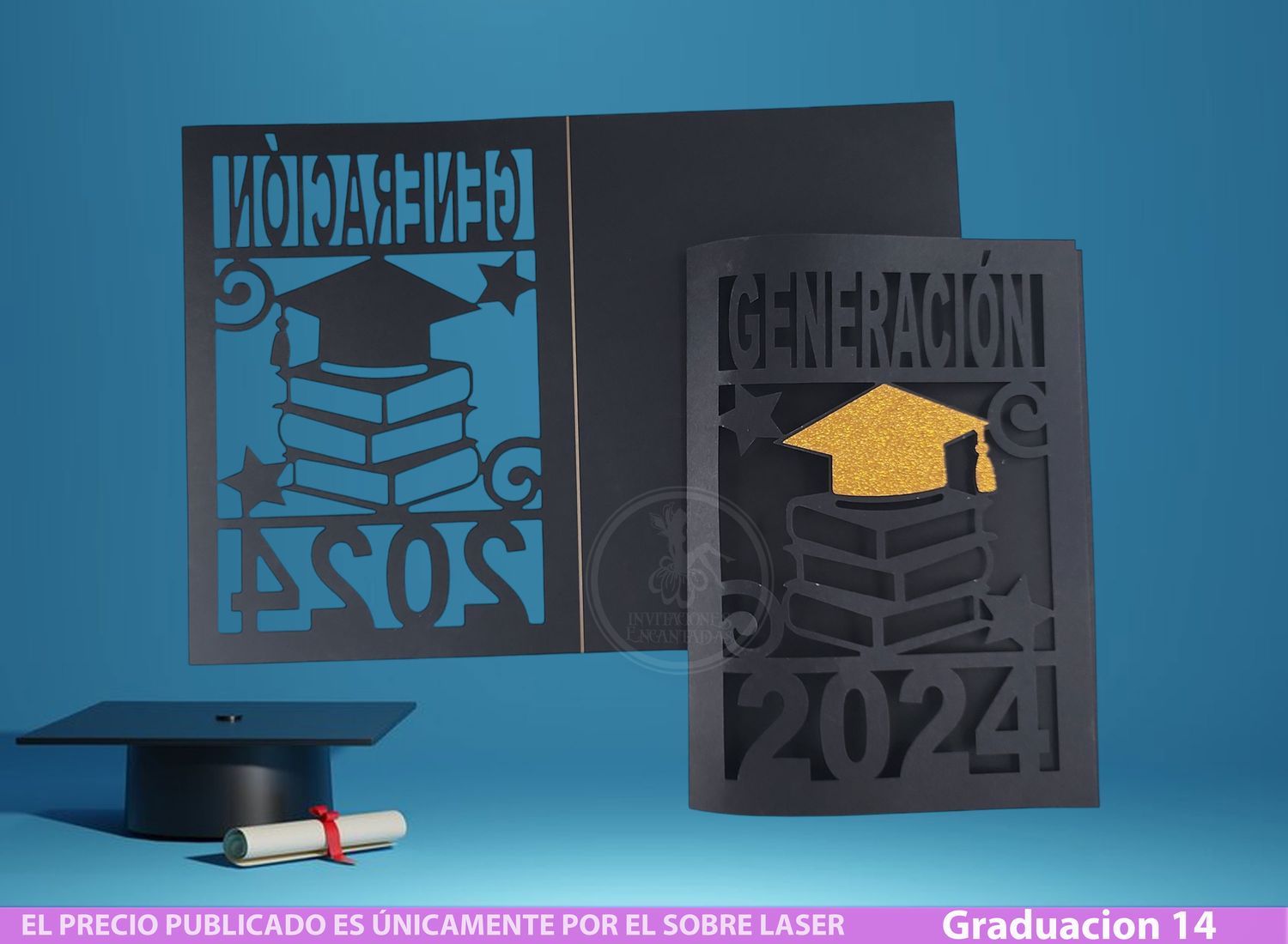 DIY Sobre Corte Laser Graduacion 14