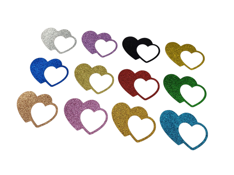 50 Figuras Decoración - Corazón 02 - 6.5x5cm