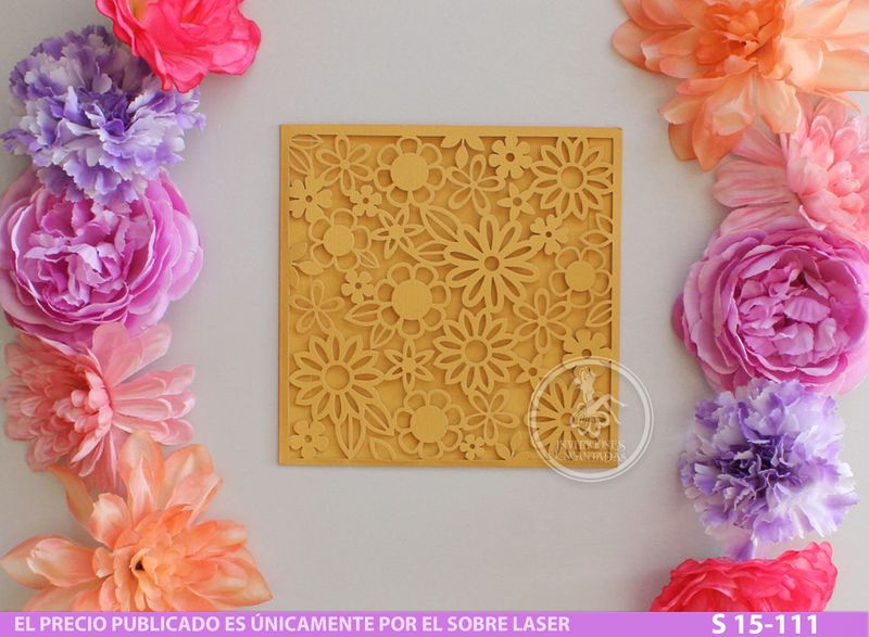 DIY Sobre Corte Laser  S 15-111 Floral